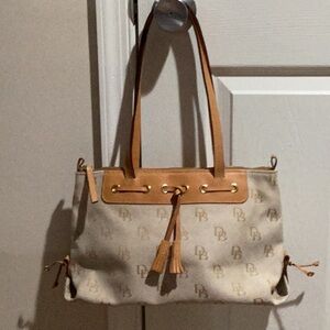 Dooney & Bourke Signature DB Jacquard Tote Bag - see description